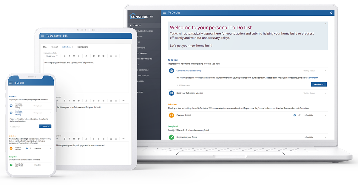 Constructive Customer Portal To Do List