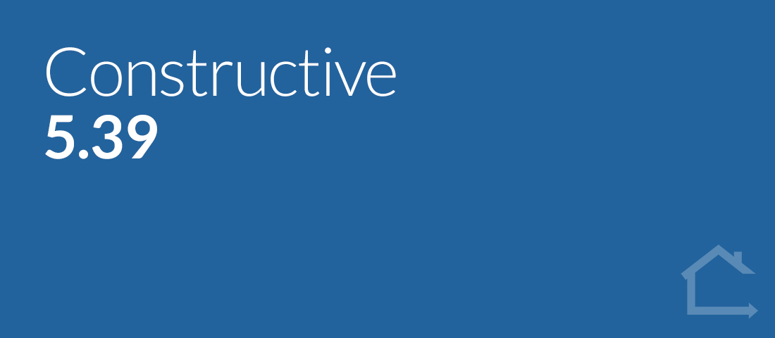 constructive software release notes 5.39