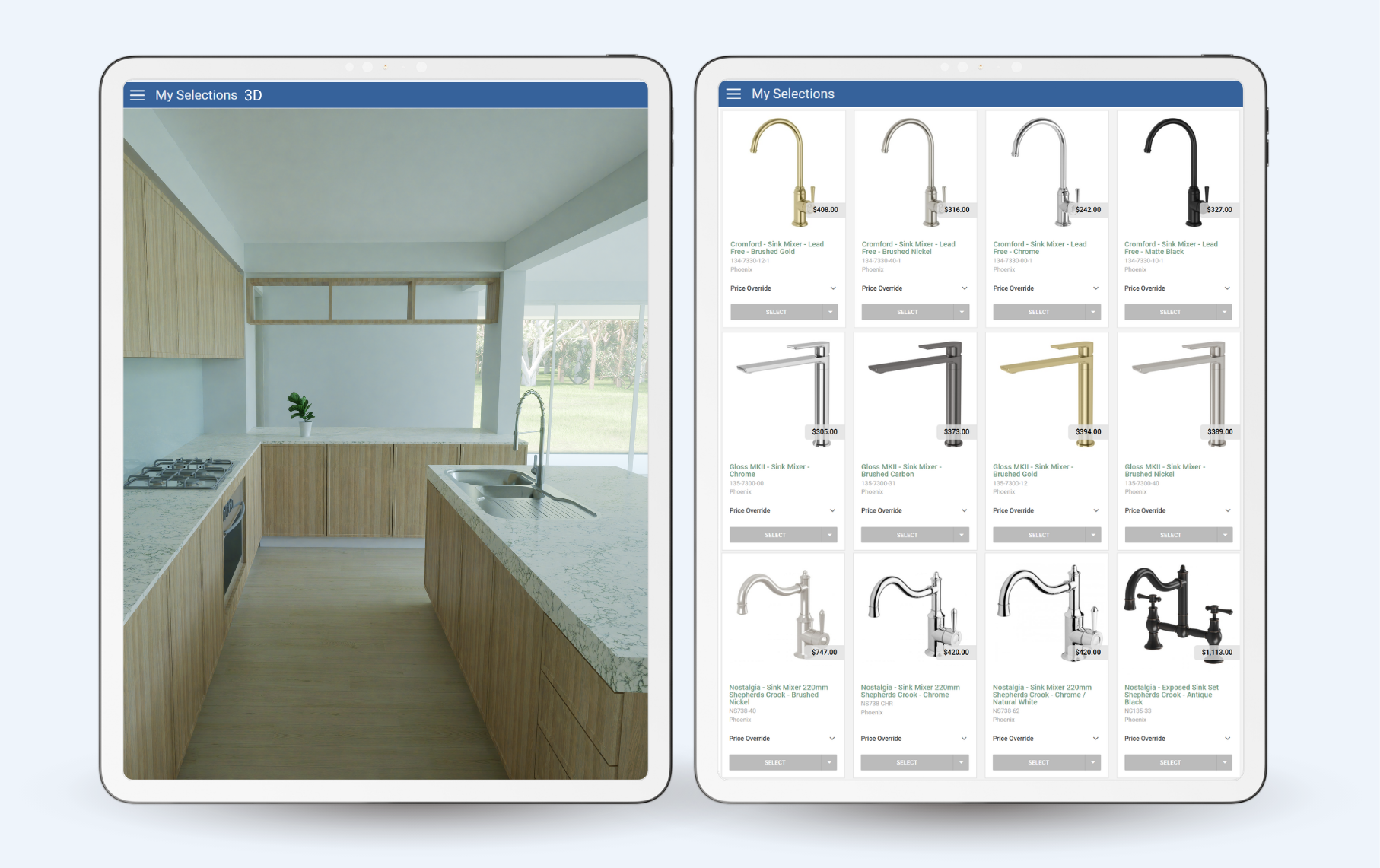 Constructive Software platform screens