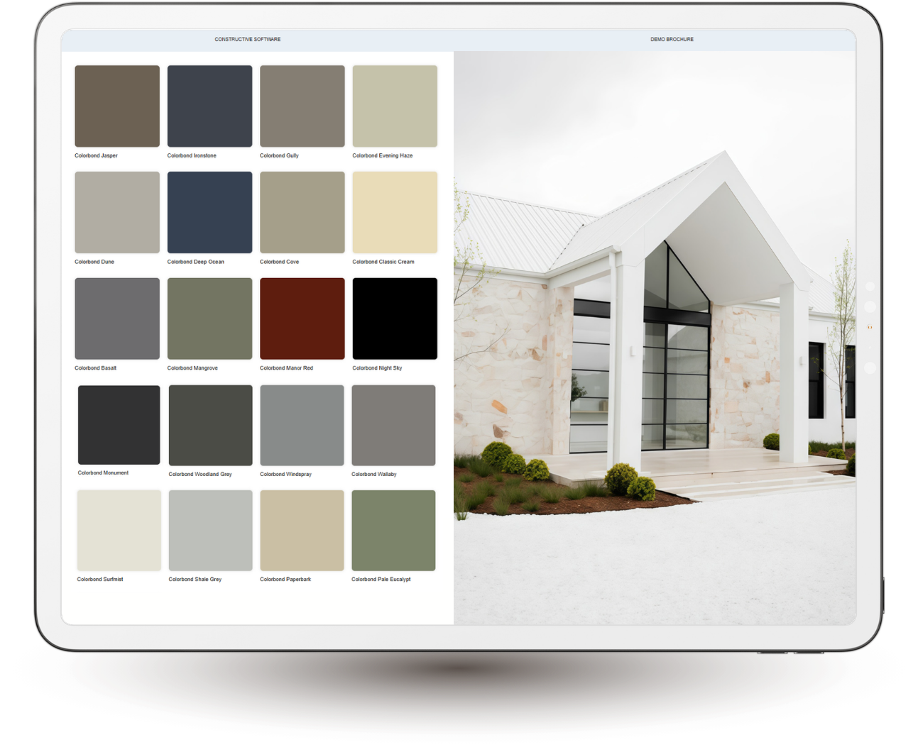 Constructive product screen